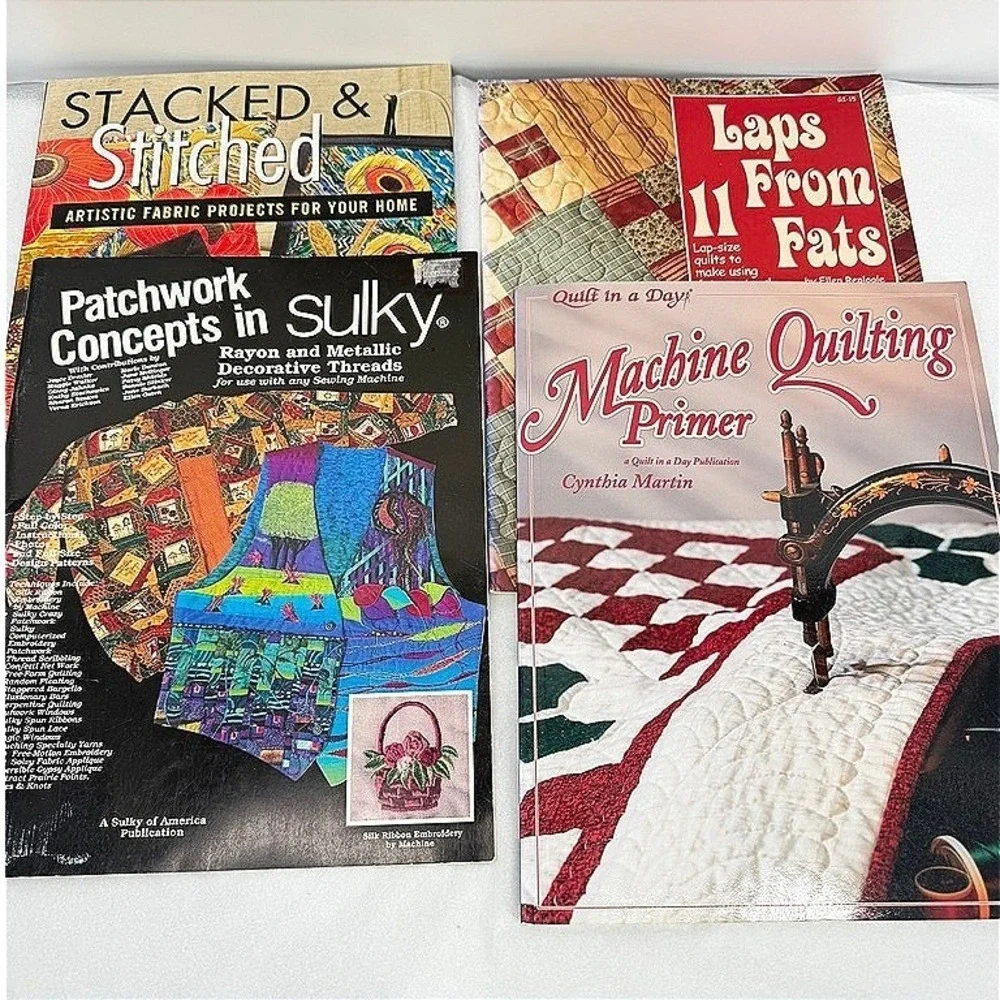 Quilting Book Mixed Lot of 4 Machine Quilting Primer Sewing Craft DIY Hobby